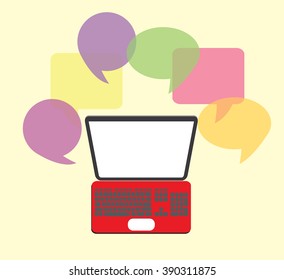 laptop with callout
