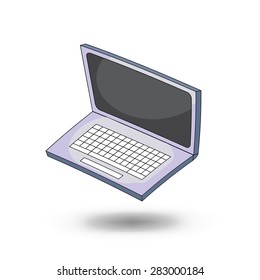 laptop. cartoon  style design - vector