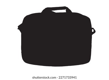 Laptop case or bag silhouette vector illustration