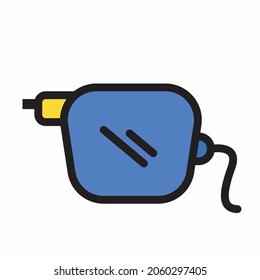 laptop charger icon, electronic object symbol