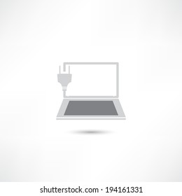 Laptop charging icon