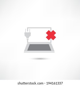 Laptop charging icon
