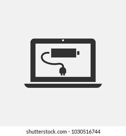 Laptop charging icon illustration isolated vector sign symbol