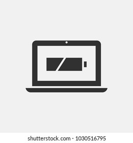 Laptop charging icon illustration isolated vector sign symbol