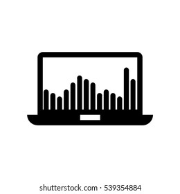 laptop chart icon 
