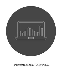 laptop chart icon 