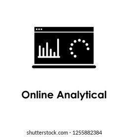 laptop, chart, online analytical icon. One of business collection icons for websites, web design, mobile app