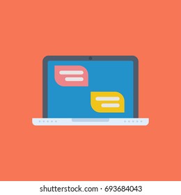 laptop chat icon