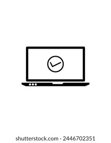 Icono de control de portátil, Vector mejor ícono plano.
