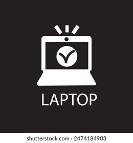 Imágenes vectoriales de iconos de comprobación de portátiles