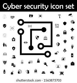 Laptop chip icon. Cyber security icons universal set for web and mobile