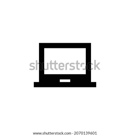 laptop chromebook Icon. Flat style design isolated on white background. Vector illustration