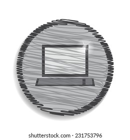 laptop circular icon