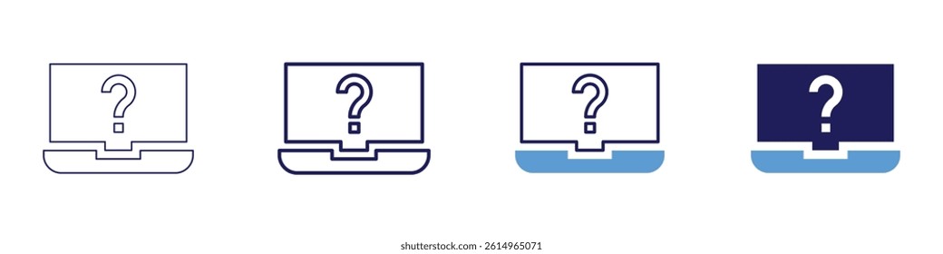 Laptop clean icon in 4 different styles. Thin Line, Line, Bold Line, Duotone. Duotone style. Editable stroke.