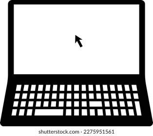 Material de ilustración de iconos en blanco y negro del cursor