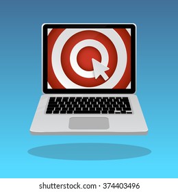 Laptop click digital arrow on Target