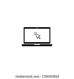 Laptop and Click Icon vector design