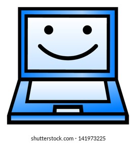 Laptop Clip Art smiling face