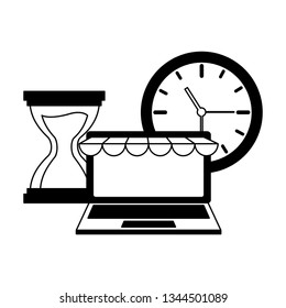 laptop clock online shopping