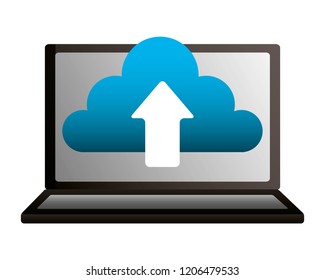 laptop cloud computing upload data