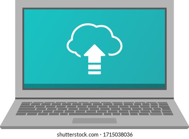 laptop and cloud storage icon
