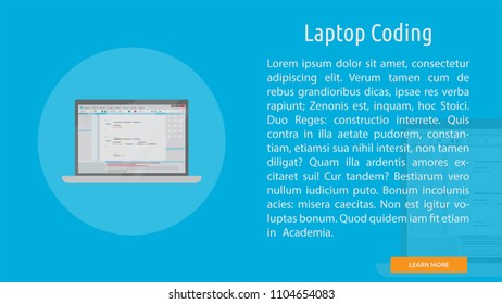 Laptop Coding Banner Design