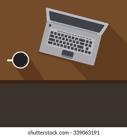 laptop and coffee