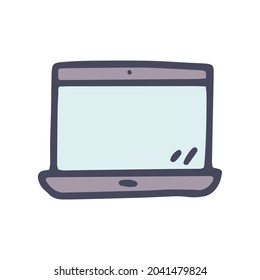laptop color vector doodle simple icon design
