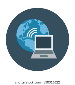 
Laptop Colored Vector Illustration
