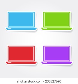 Laptop Colorful Vector Icon Design