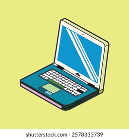 Laptop colour  smart vector image