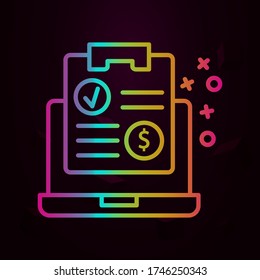 Icono de nolan comercio portátil Línea delgada simple, contorno vector de iconos de compras en línea para ui y ux, sitio web o aplicación móvil