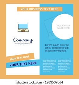 Laptop Company Brochure Template. Vector Busienss Template