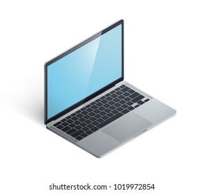 Laptop computer 3D isometric