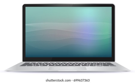 Laptop Computer With Abstract Screen