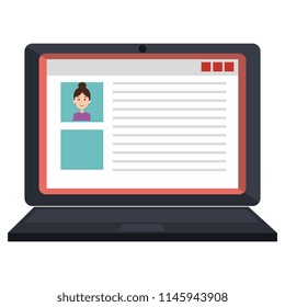 laptop computer with account