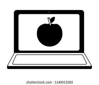 laptop computer with apple