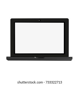 laptop computer with blank screen icon image 