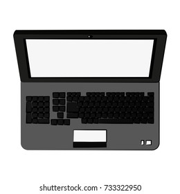 laptop computer with blank screen icon image 