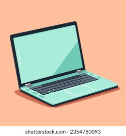 Laptop-Computer mit Blank-Screen-Illustration