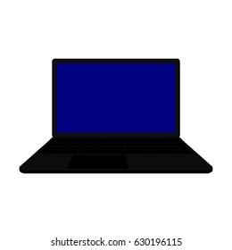 Laptop computer. Blue Screen of Death. Vector illustration.
