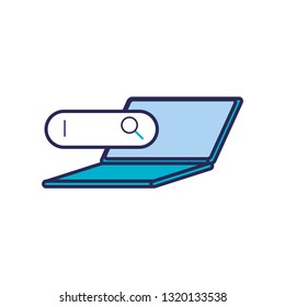 laptop computer with browser bar