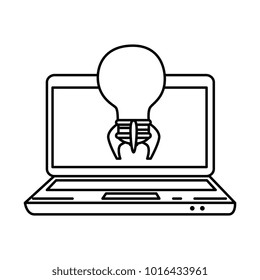 laptop computer with bulb launcher