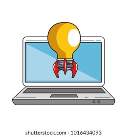 laptop computer with bulb launcher