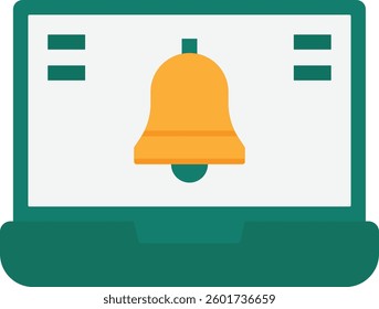 Laptop Computer Business Icon Vector Flat Illustration