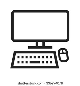 Laptop, computer, business icon vector image.Can also be used for office. Suitable for mobile apps, web apps and print media.
