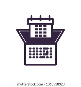 laptop computer with calendar reminder