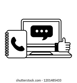 laptop computer call center address book like