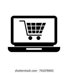 laptop computer cart shopping online order