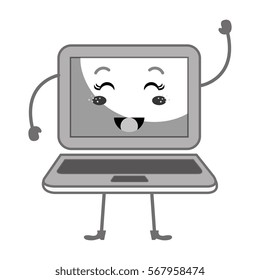 laptop computer character icon